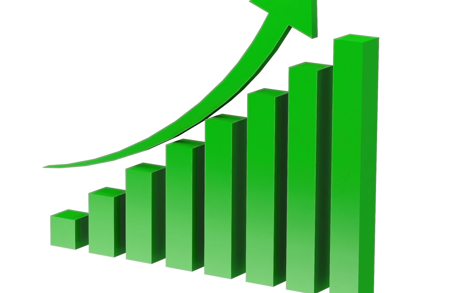 Upward financial growth visual for construction cost-savings and investment review