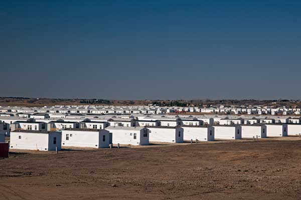 Disaster relief housing application for Lok-N-Blok